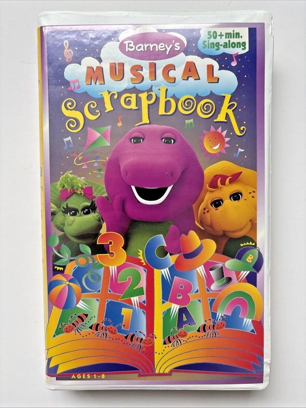Barney's Musical Scrapbook Clamshell VHS 1997 Children Vintage TV Show Tested